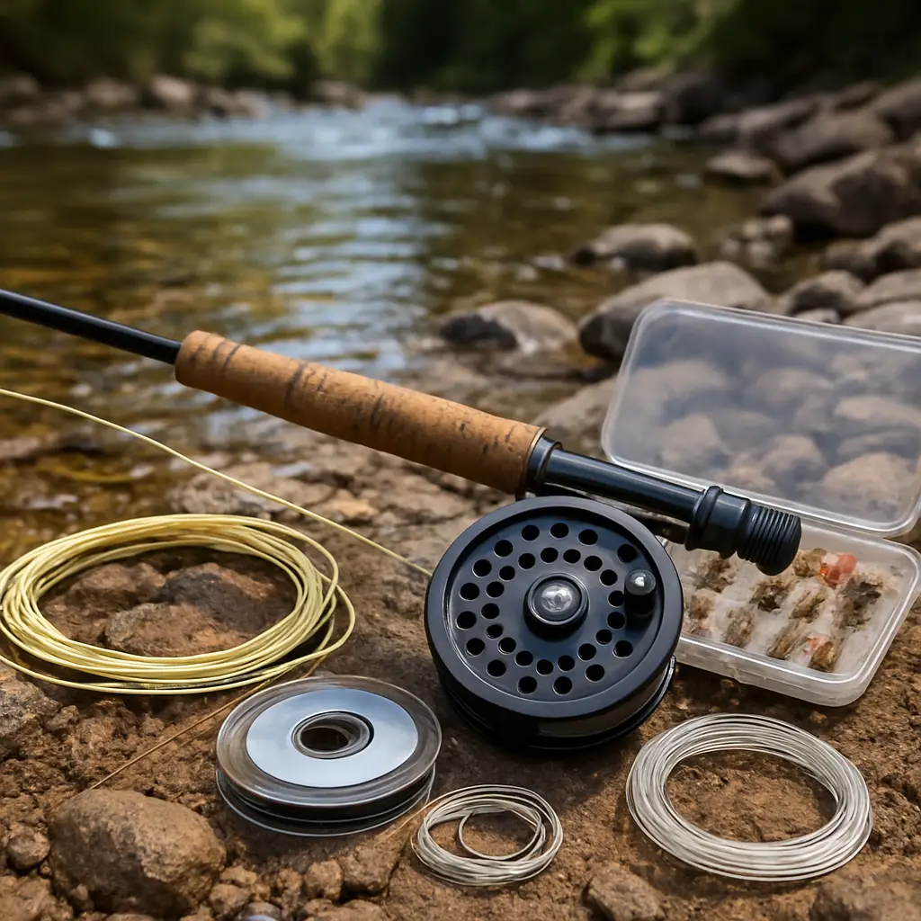 Fly fishing in Canada with fly rod reel line leaders and trout fishing gear